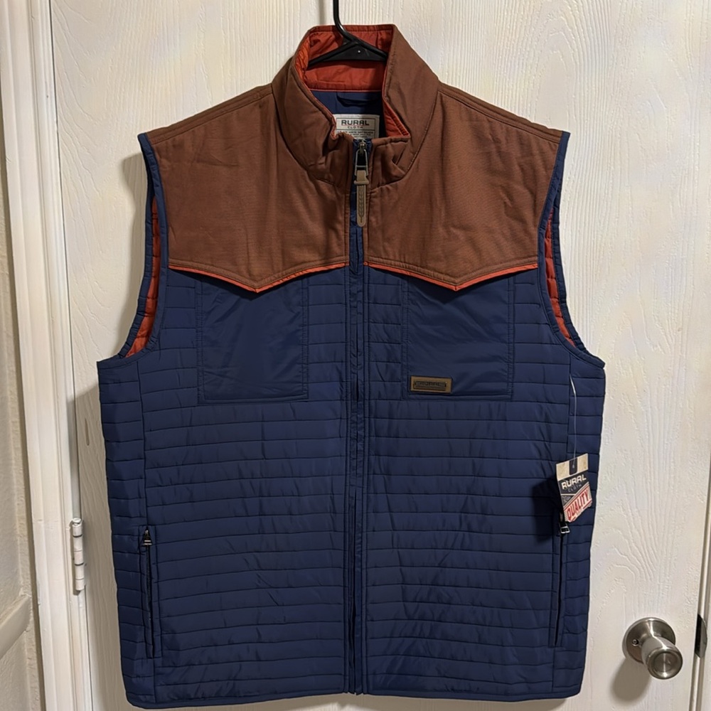 NWT Rural Cloth Men's Rider 2XL Vest Outdoor‎ Full Zip Pockets Insulated Quilted - Picture 15 of 15